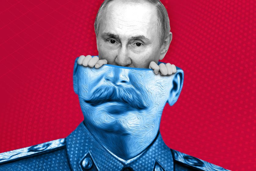 Poetin in het hoofd van Stalin